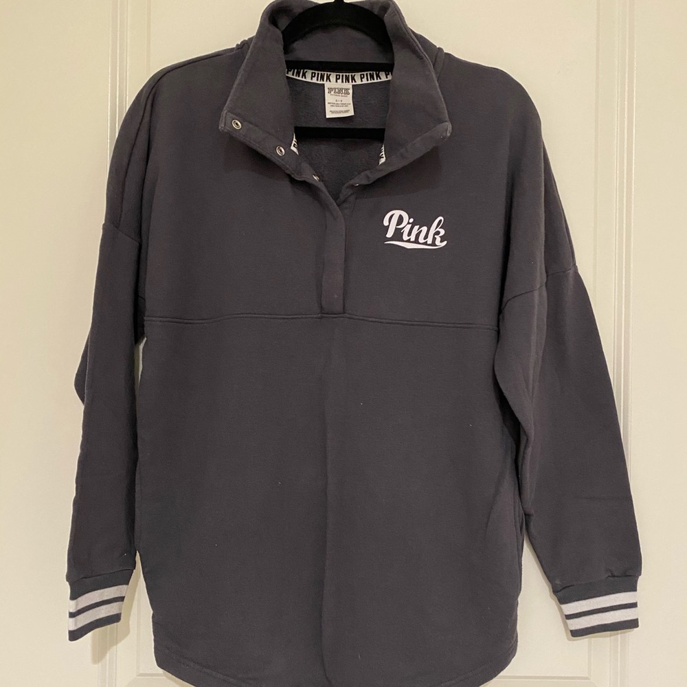 Victoria’s Secret PINK Varsity Grey Sweater Small